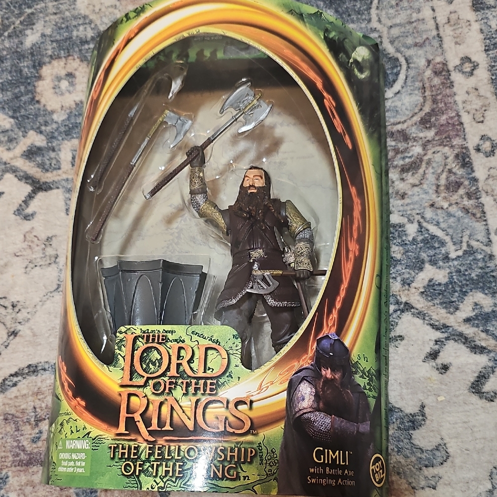 Lord of the Rings Gimli Action Figure with Battle Axe